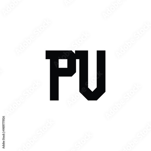 PV monogram logo design letter text name symbol monochrome logotype alphabet character simple logo