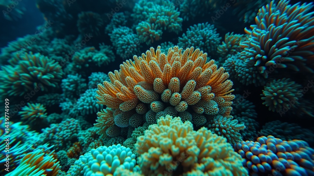 Fototapeta premium Detailed Coral Formations - High Resolution 8K Image