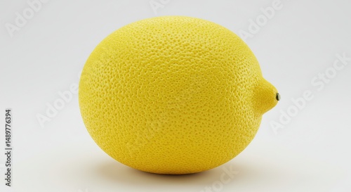 Whole Fresh Lemon Isolated on White Background