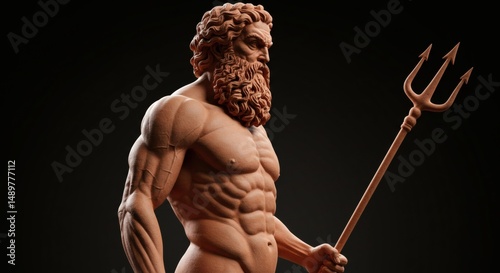 terracotta Poseidon, sculpture