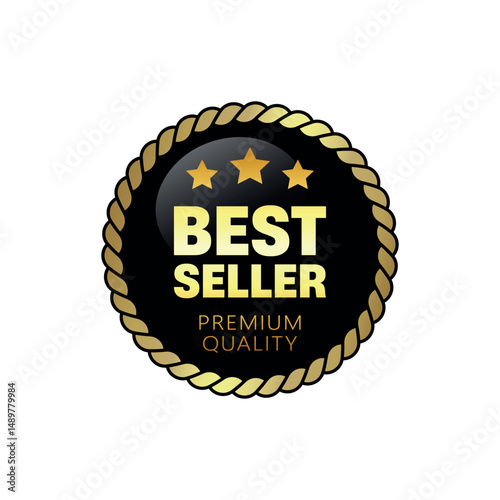 golden best seller label for business purpose