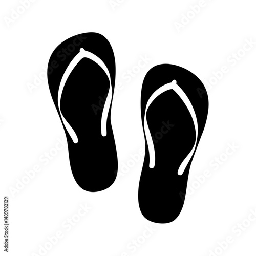 Flip flops pair on white background vector illustration