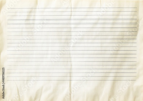 Aged lined paper, creased and textured