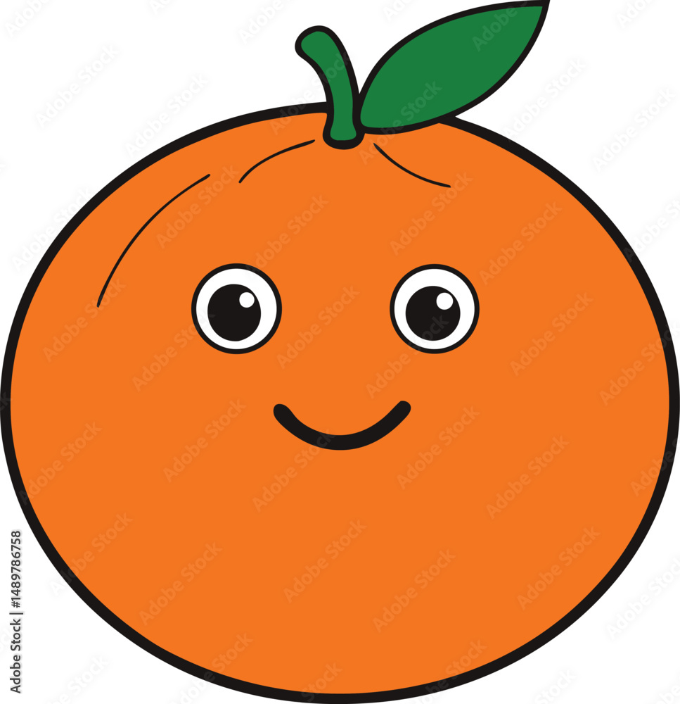Obraz premium orange cartoon character