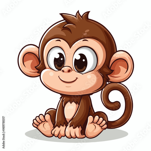 Vector Cartoon Monkey