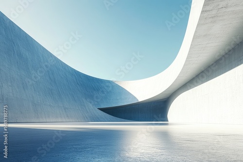 Abstract concrete architectural space