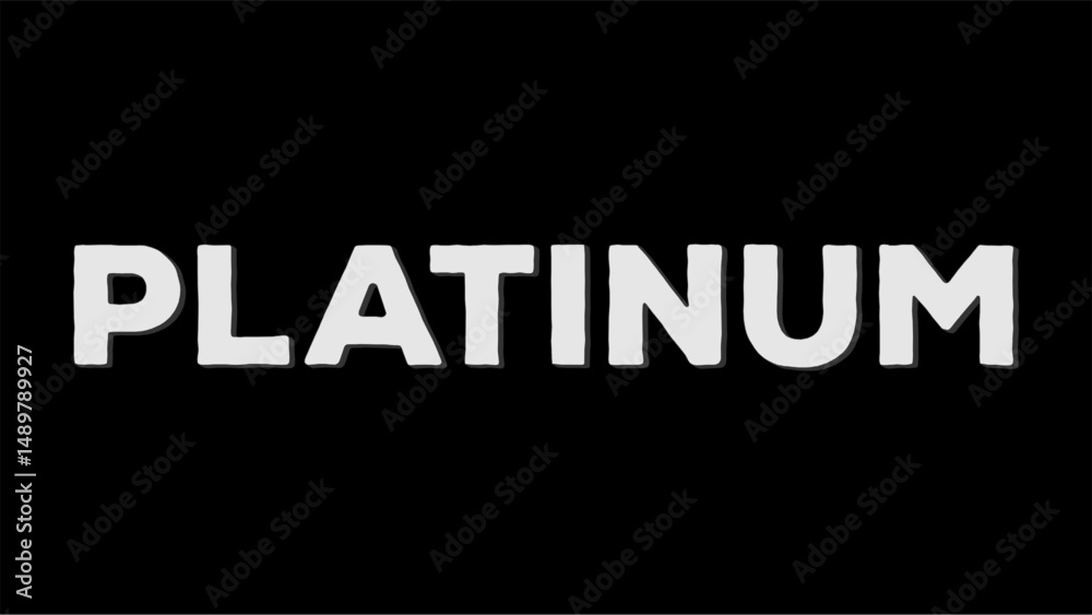 Obraz premium Vector text illustration for Platinum.