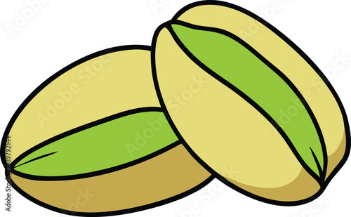 pistachios with white background