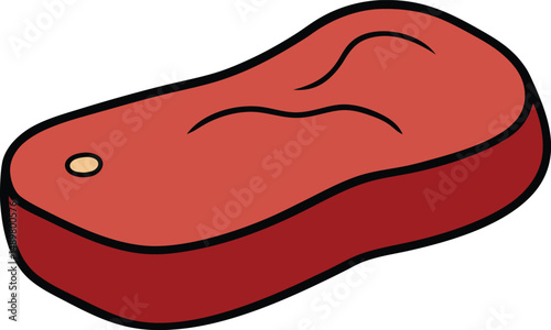 Steak with white background