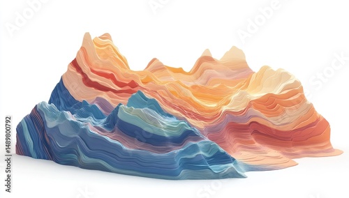 Abstract mountain range