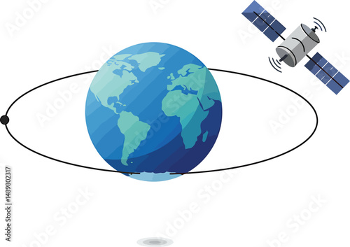 Minimalist Satellite Orbiting Earth