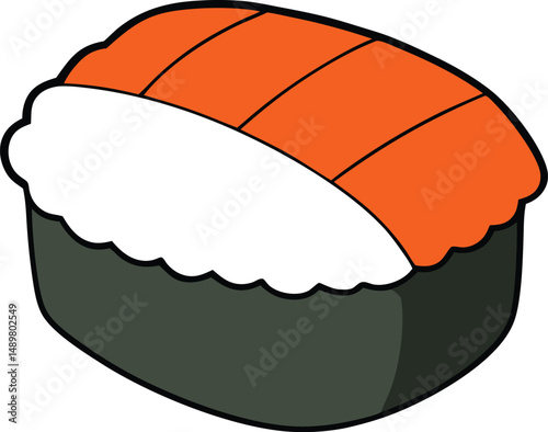 sushi with white background