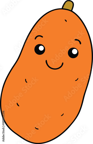 sweet potato with white background