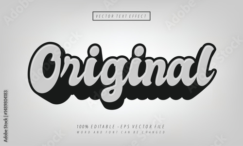 Original 3d editable text effect