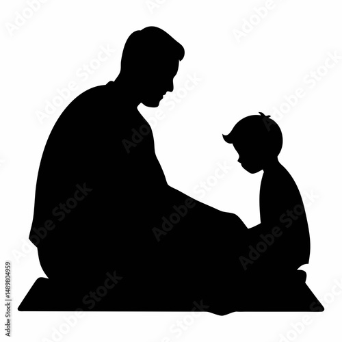 Father and Son Sharing Intimate Comfort Moment