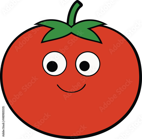 tomato cartoon vector illustation