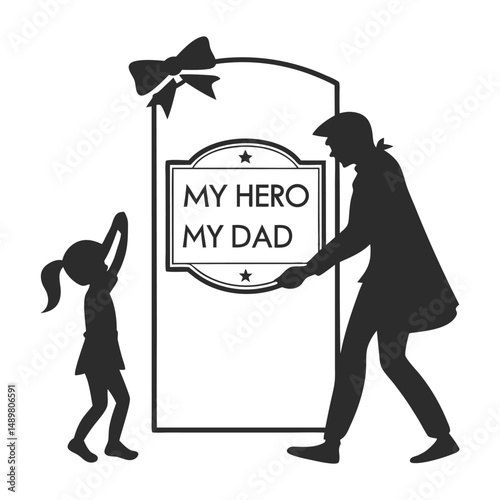 My hero my dad daughter unveiling fathers day gift