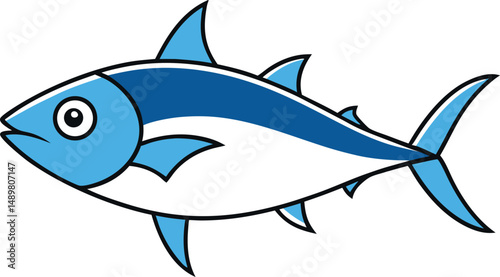 tuna with white background