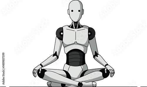 Minimalist Robot Vector Design