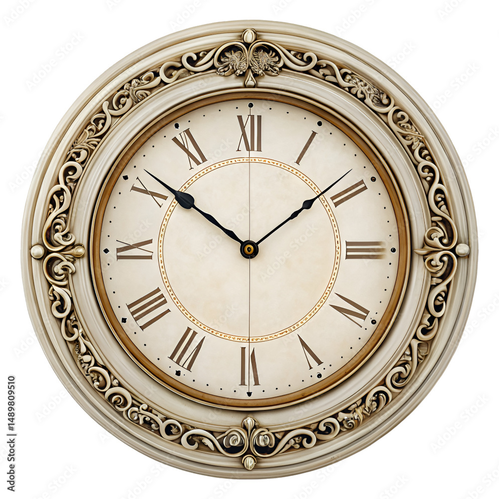 Fototapeta premium vintage clock isolated on white