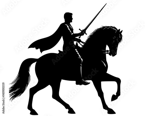 horse and rider silhouette