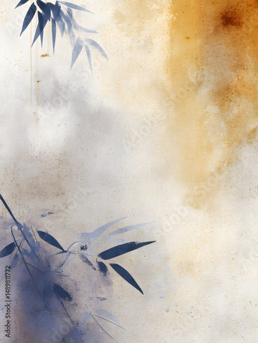 This serene backdrop evokes peace with soft hues and gentle bamboo shadows.