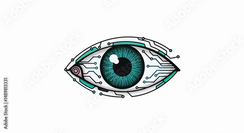 Cyborg Eye Vector Design
