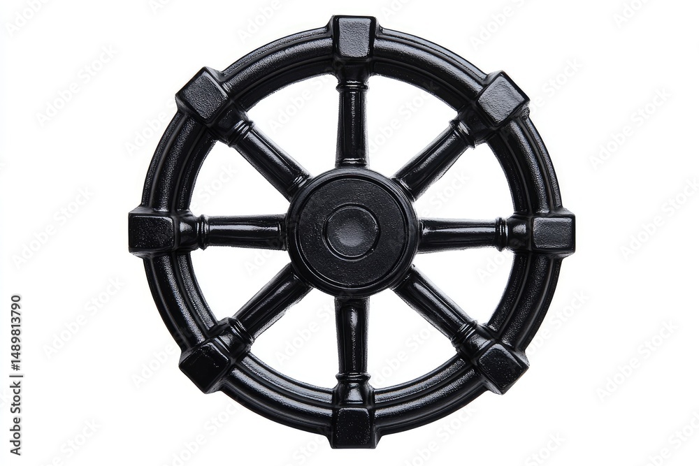Naklejka premium Black Decorative Steering Wheel
