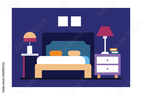 modern bedroom with bed