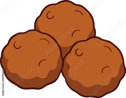 meatballs with white background