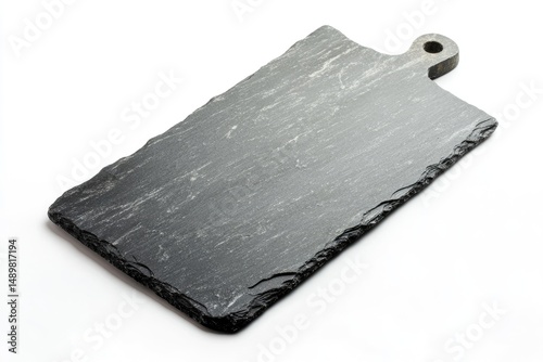 Dark gray rectangular slate cutting board with a handle