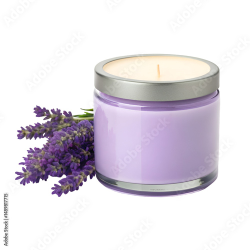 lavender bath salt and candle