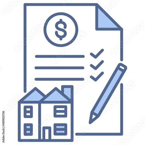 Estate Planning Blue Icon