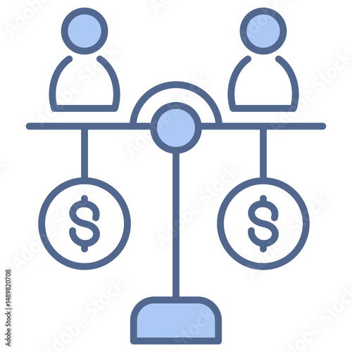 Equity Investment Blue Icon