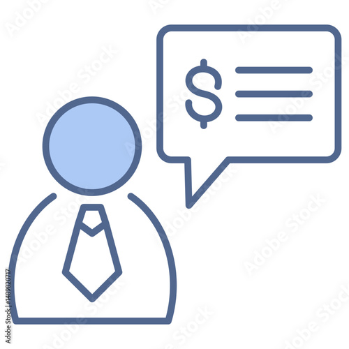 Financial Advisor Blue Icon