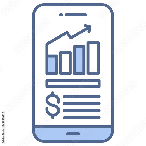 Expense Tracking Blue Icon