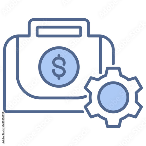 Portfolio Management Blue Icon