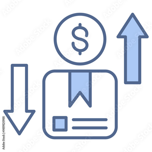 Variable Cost Blue Icon