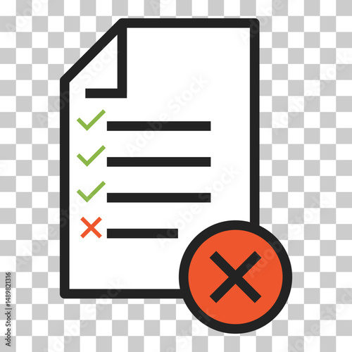 In compliance icon sign, company passed inspection symbol, complete checkmark vector .