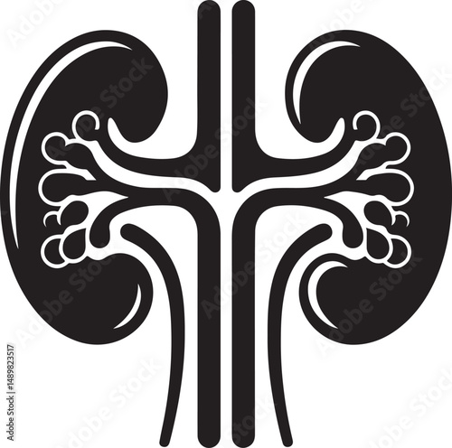 Kidney icon concept design stock illustration
