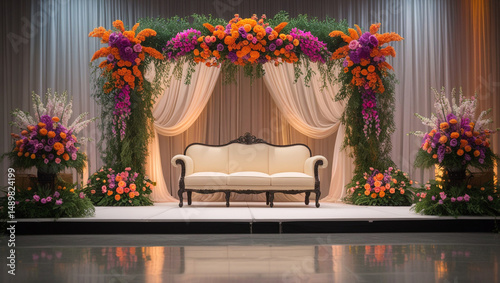 Wedding stage decoration background