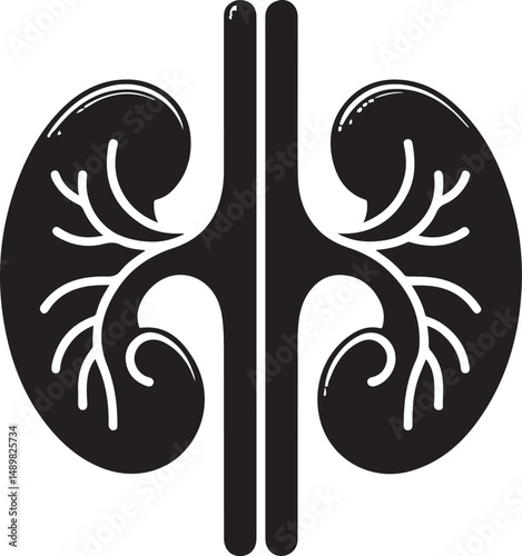 Kidney icon concept design stock illustration
