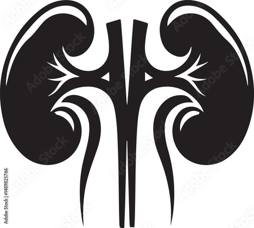 Kidney icon concept design stock illustration
