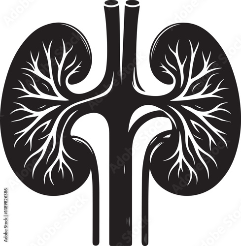 Kidney icon concept design stock illustration
