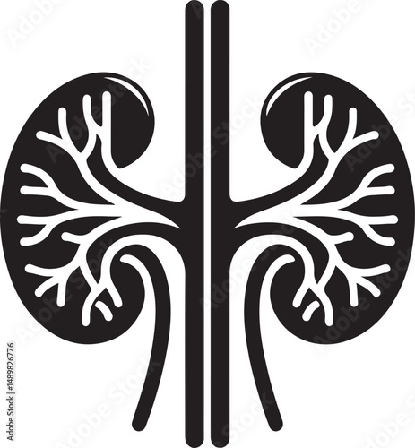 Kidney icon concept design stock illustration
