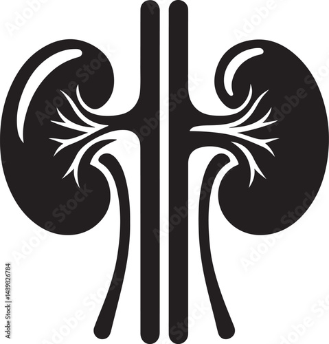 Kidney icon concept design stock illustration

