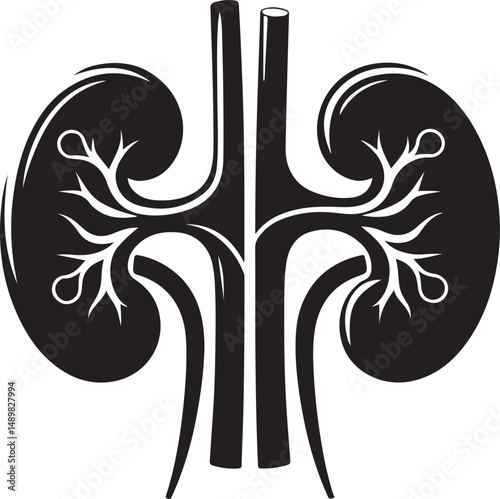 Kidney icon concept design stock illustration
