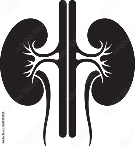 Kidney icon concept design stock illustration
