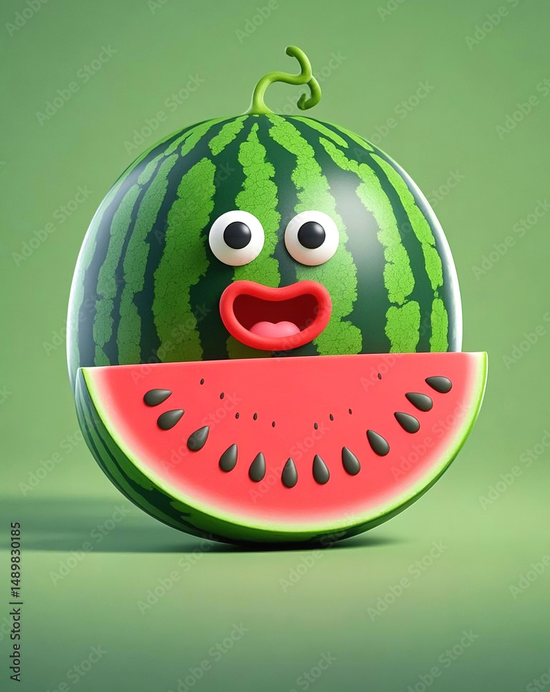 Obraz premium 수박 과일 음식 여름 Watermelon Fruit Food Summer