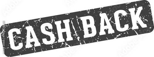 cash back rectangular sign. cash back stamp